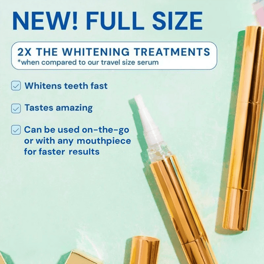 Extra-Strength teeth whitening serum pen + dual-Peroxide Formula & Xylitol