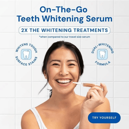 Extra-Strength teeth whitening serum pen + dual-Peroxide Formula & Xylitol